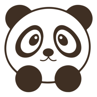 Sweet Little Panda Decal (Brown)